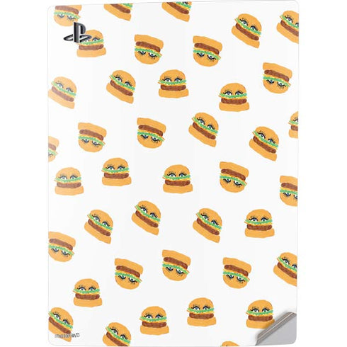 Bouffants and Broken Hearts Cute Burgers PS5 Digital Edition Console Skin